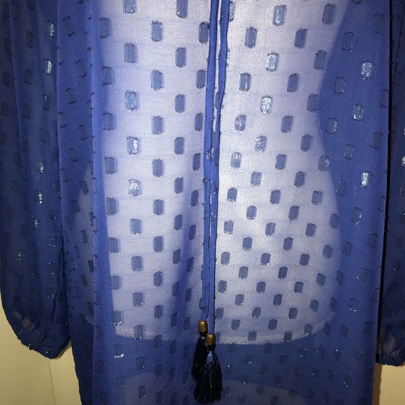 Sexy Navy sheer classy swimsuit cover‎ up size M - Picture 4 of 8